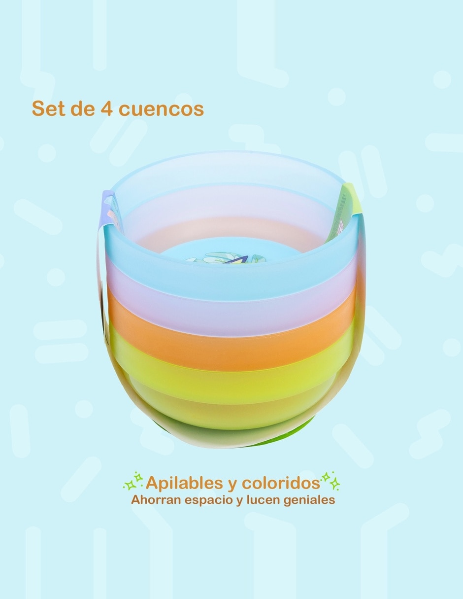Kit vajilla infantil Bluey de plástico 2