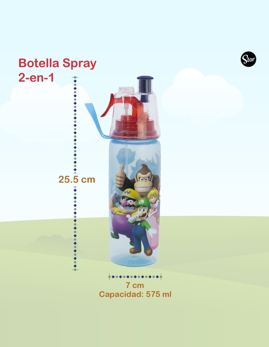 Botella de agua de plástico con tapa push pull 577 ml 4