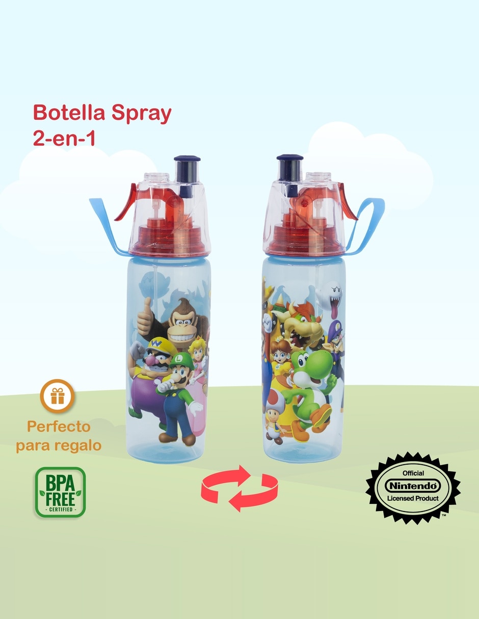 Botella de agua de plástico con tapa push pull 577 ml 3