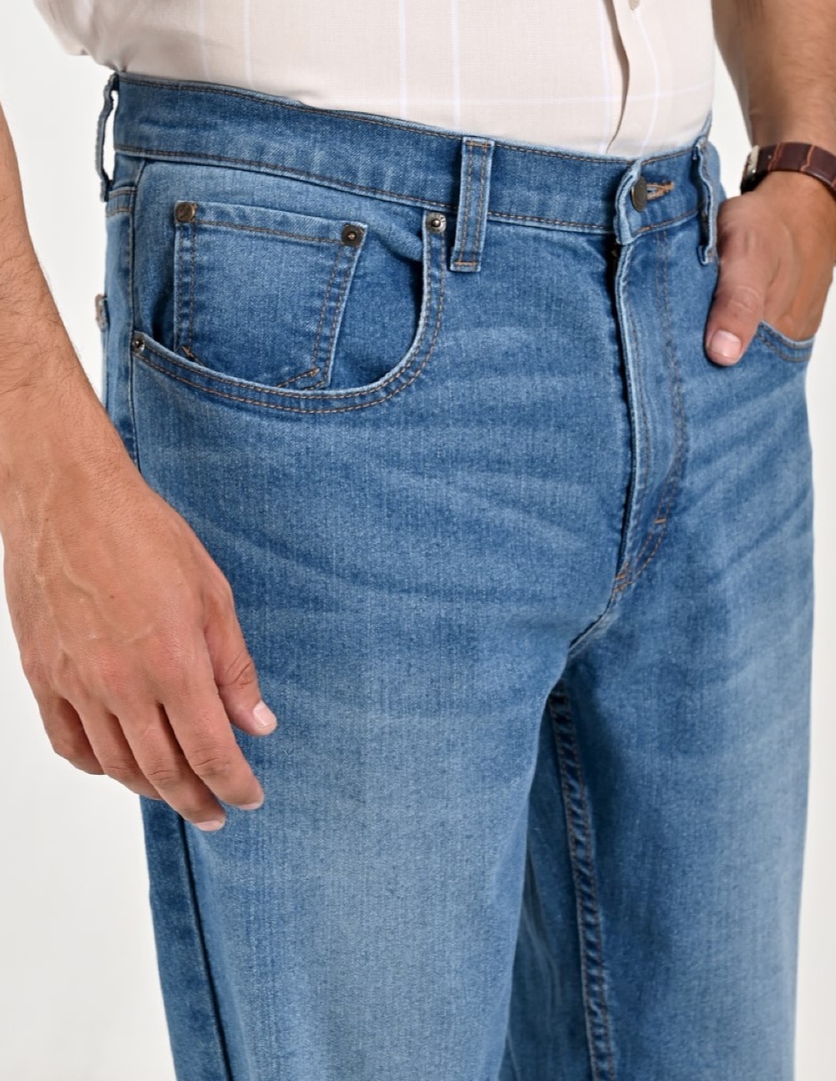 Jeans Regular Regular Primavera - Verano 01-0729-2944 lavado Ninguno para hombre 5