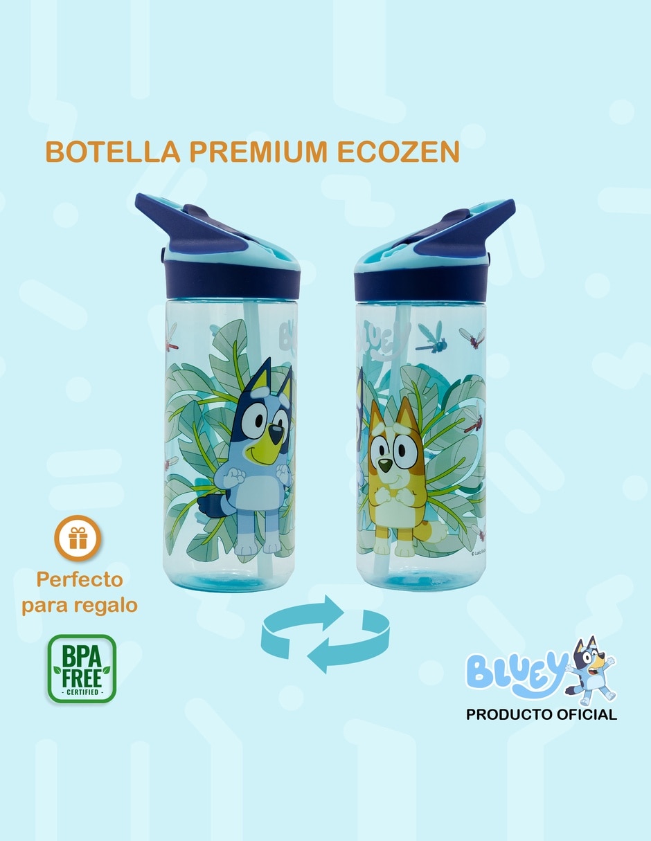 Botella con popote de tritán con tapa a prueba de derrame 621 ml 2