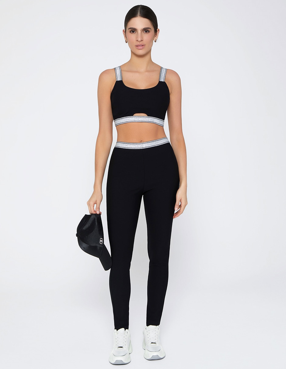 Legging athletic de lujo a la cintura con elástico para mujer 5