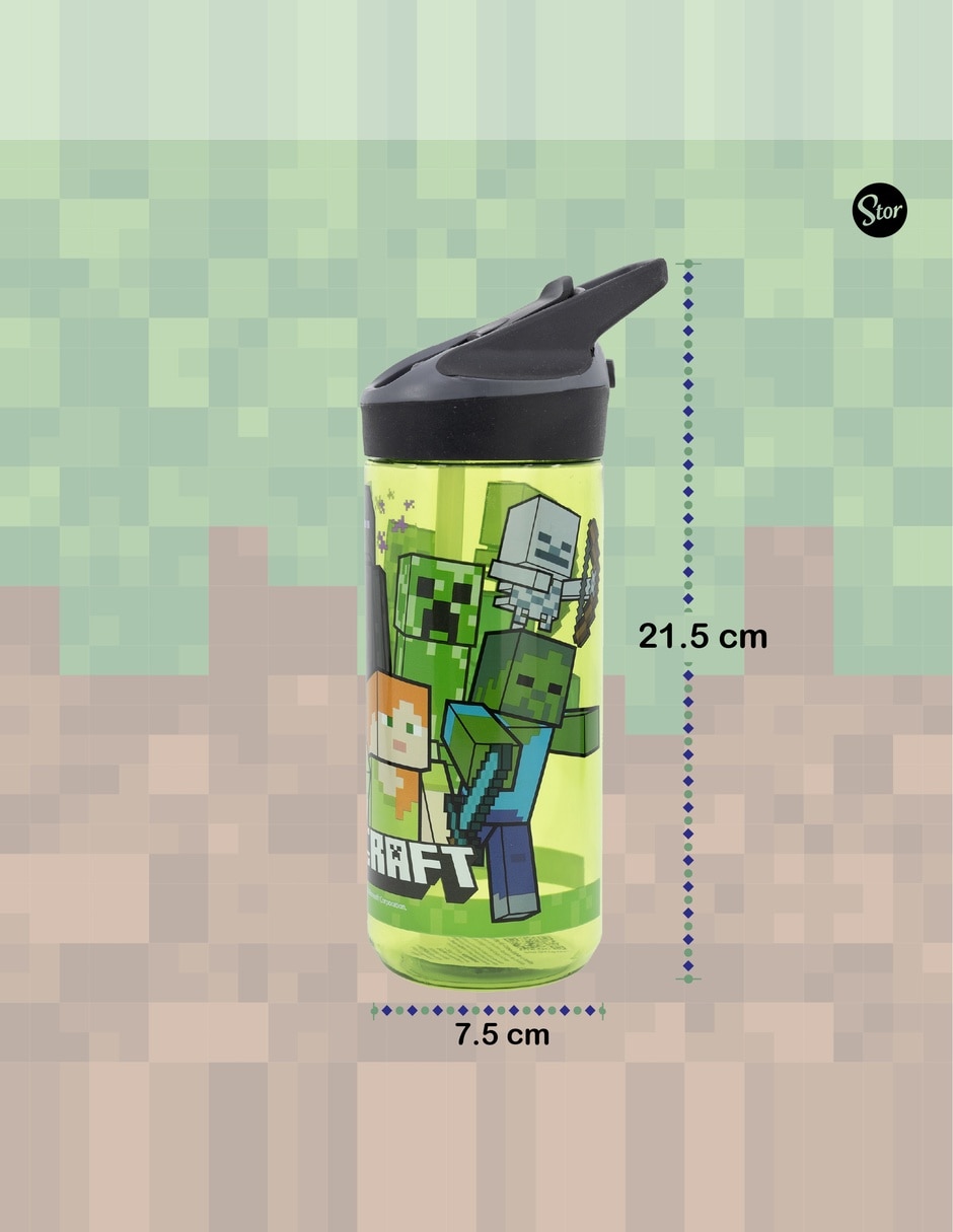 Botella con popote de tritán con tapa a prueba de derrame 621 ml 4