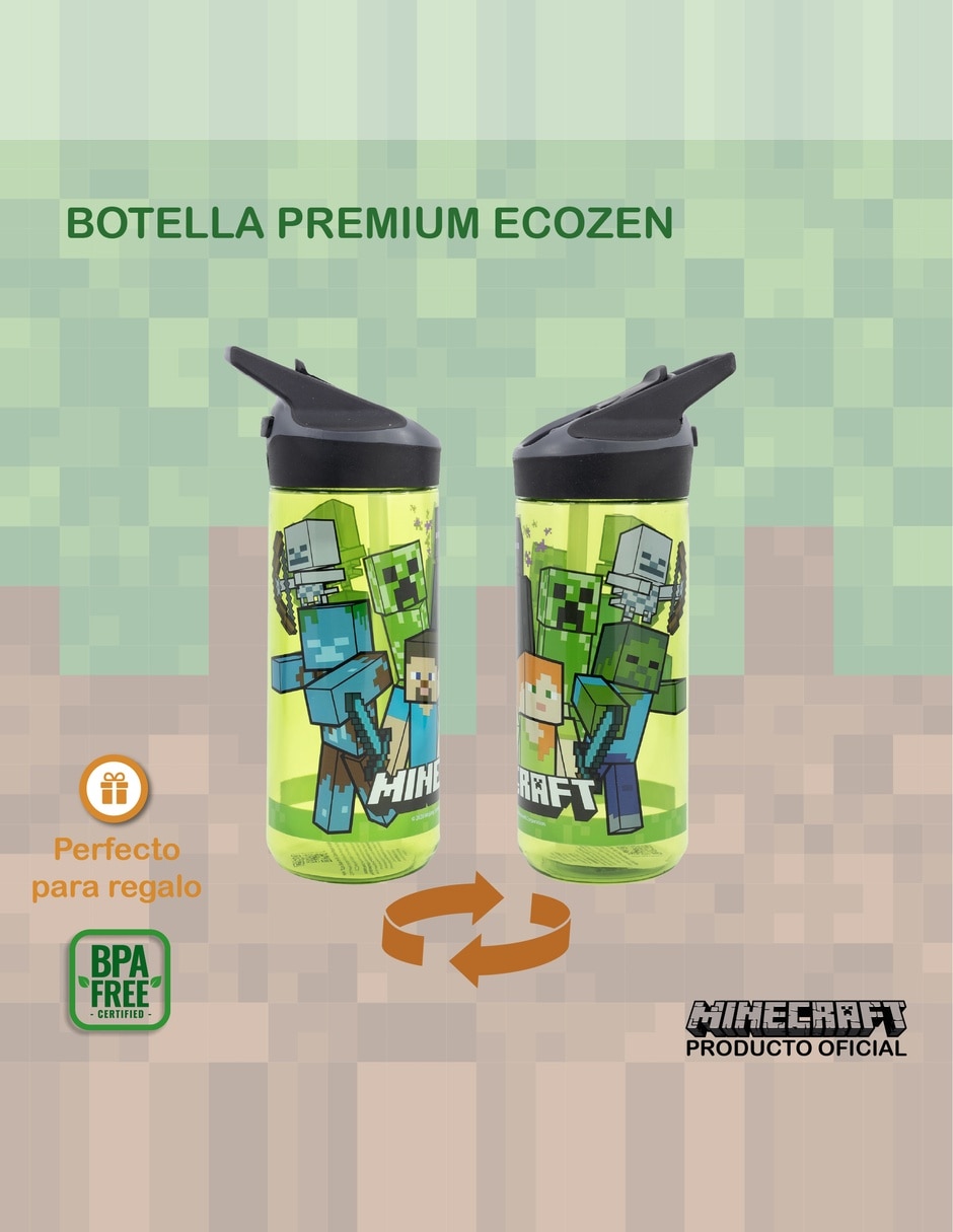Botella con popote de tritán con tapa a prueba de derrame 621 ml 3