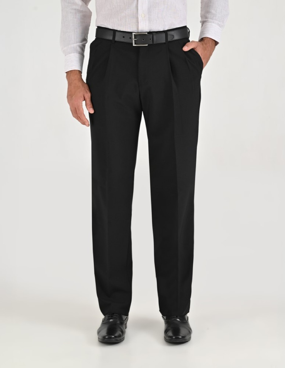 Pantalón formal de vestir regular básico para hombre 1