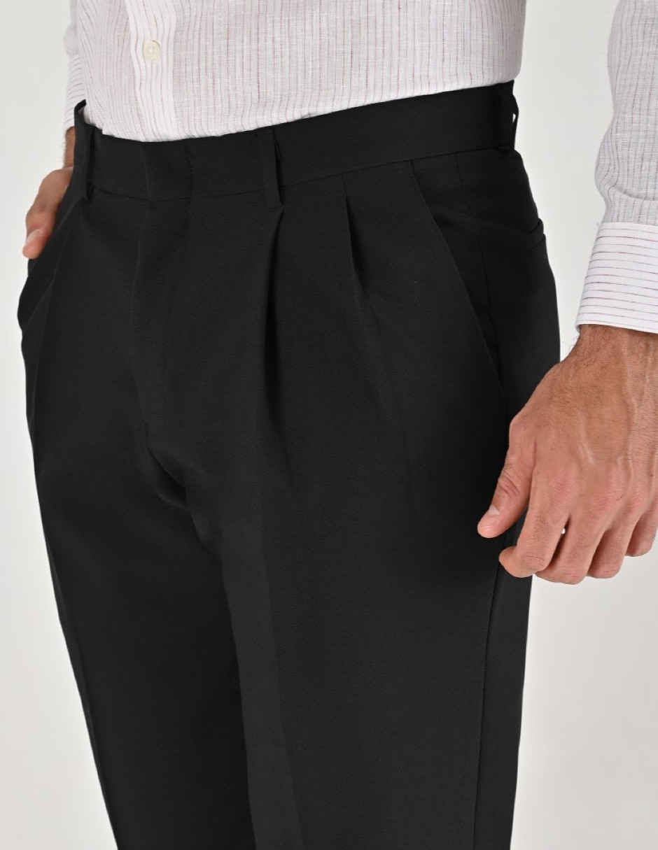 Pantalón formal de vestir regular básico para hombre 6