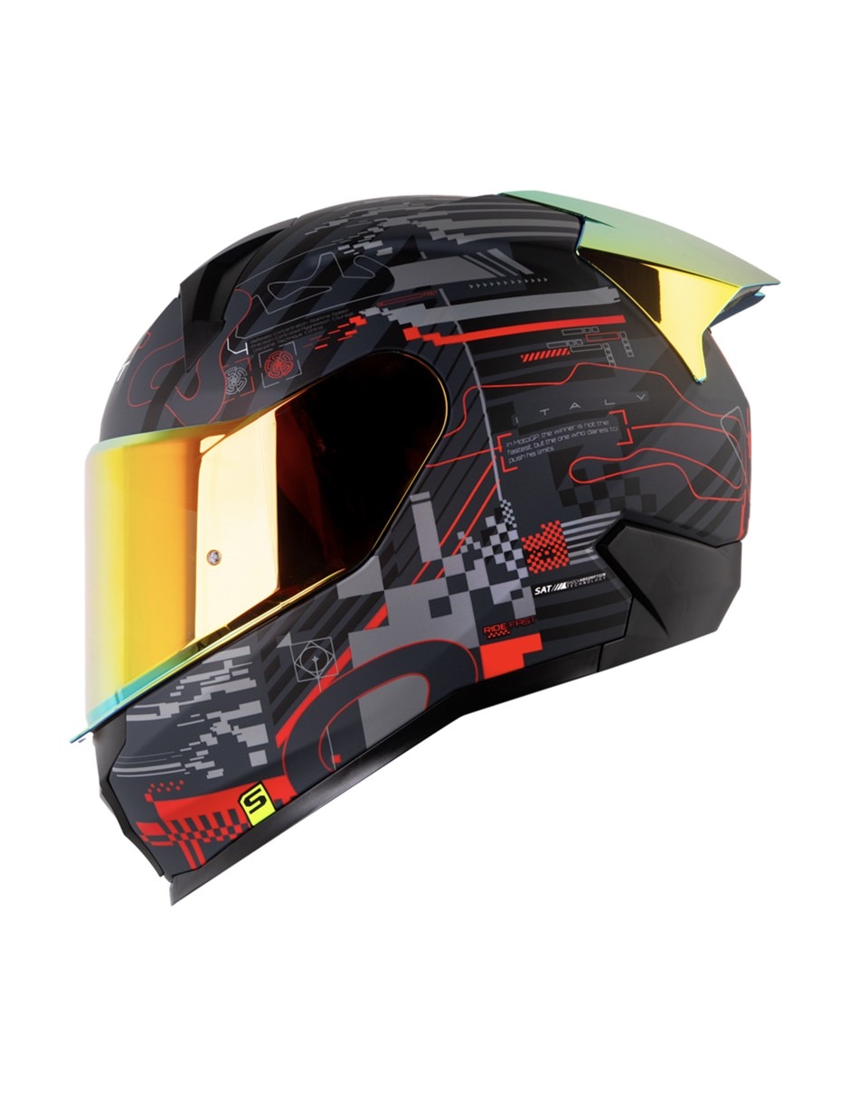 Casco cerrado para motocicleta urbana unisex