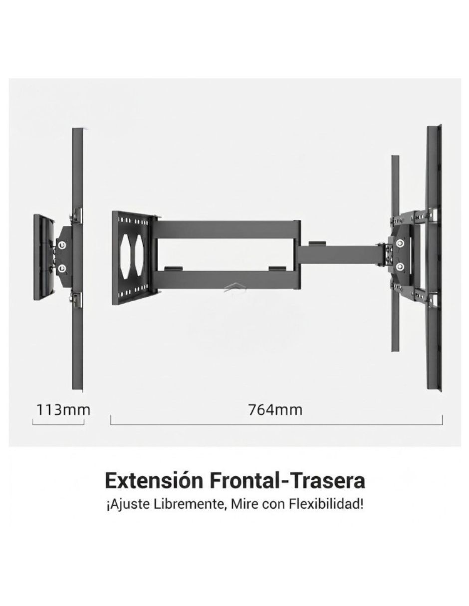 Soporte de pared north bayou para pantalla articulado 42 - 80 pulgadas 5