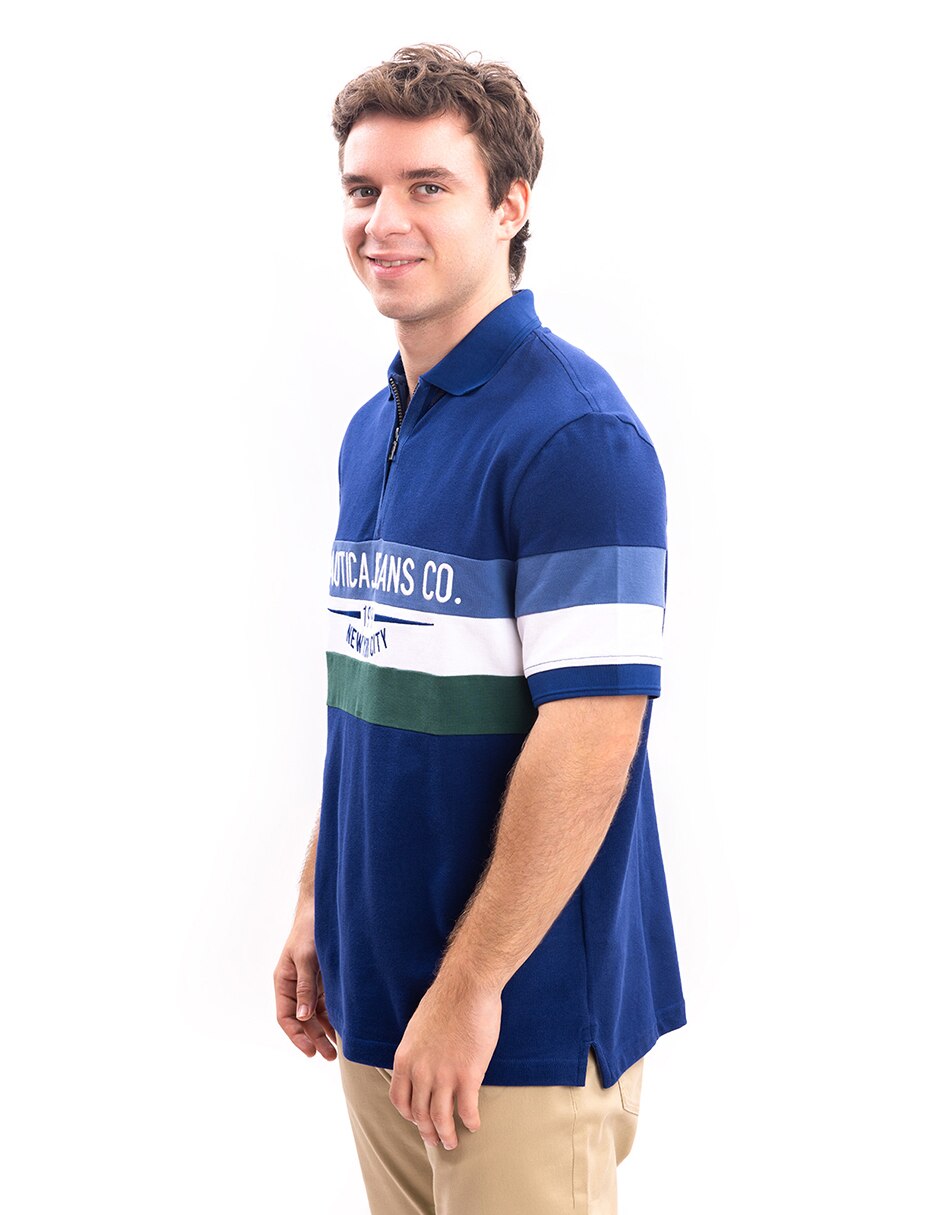 Playera nautica cuello polo para hombre 2