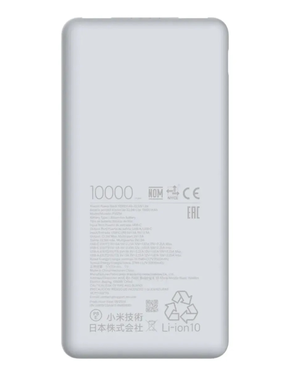 Batería portátil xiaomi 10000 mah 2