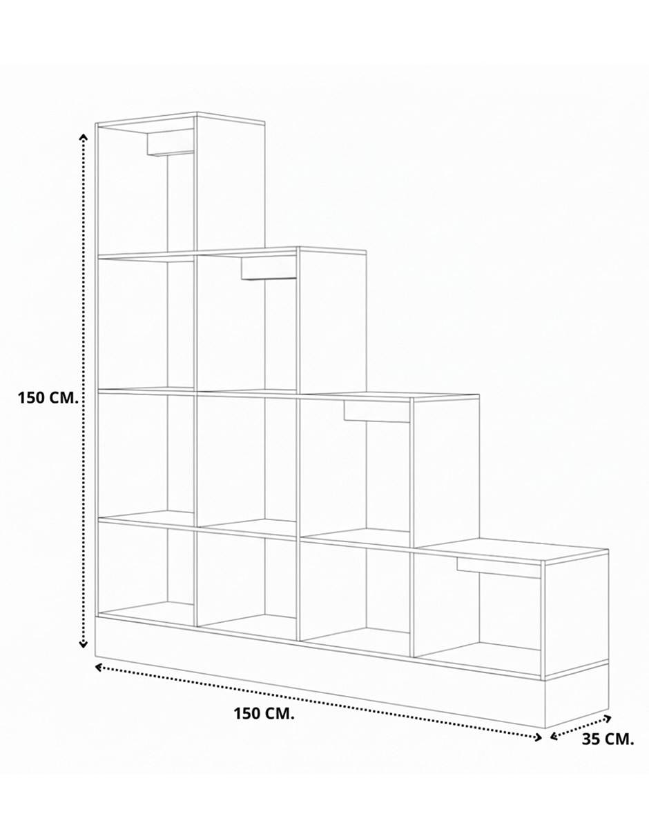 Librero muebles hogare de melamina 6
