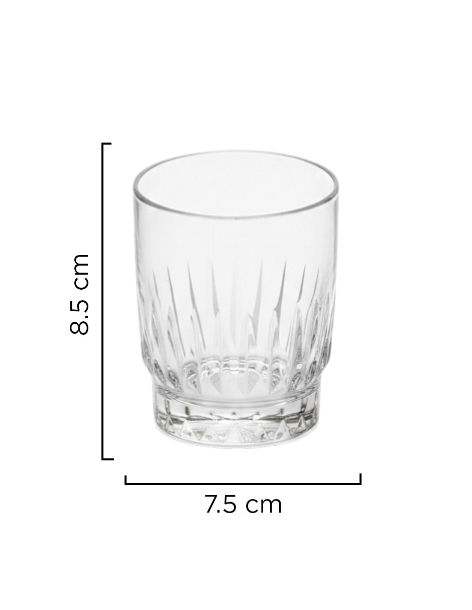 Set de vasos para whisky de vidrio con 2 piezas 8