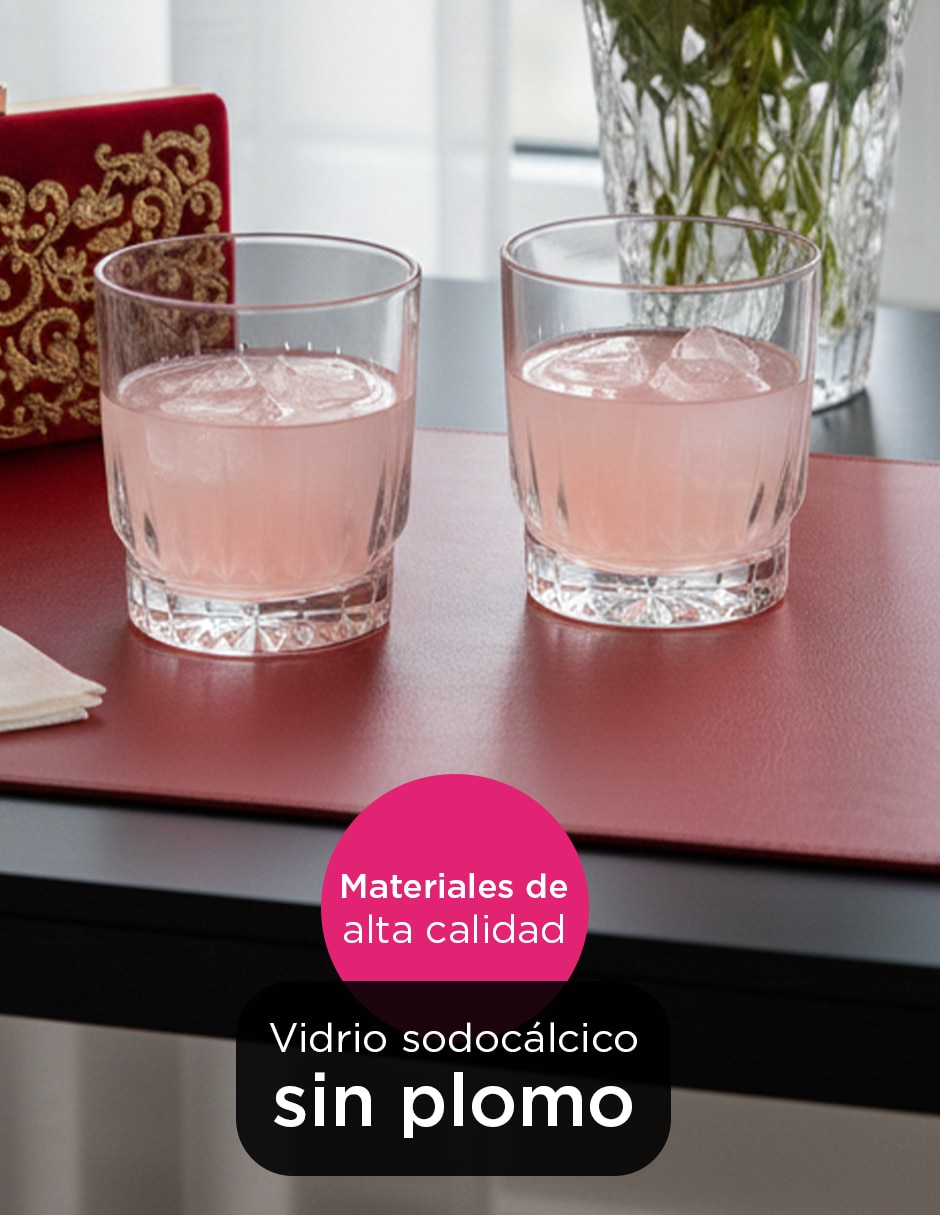 Set de vasos para whisky de vidrio con 2 piezas 3