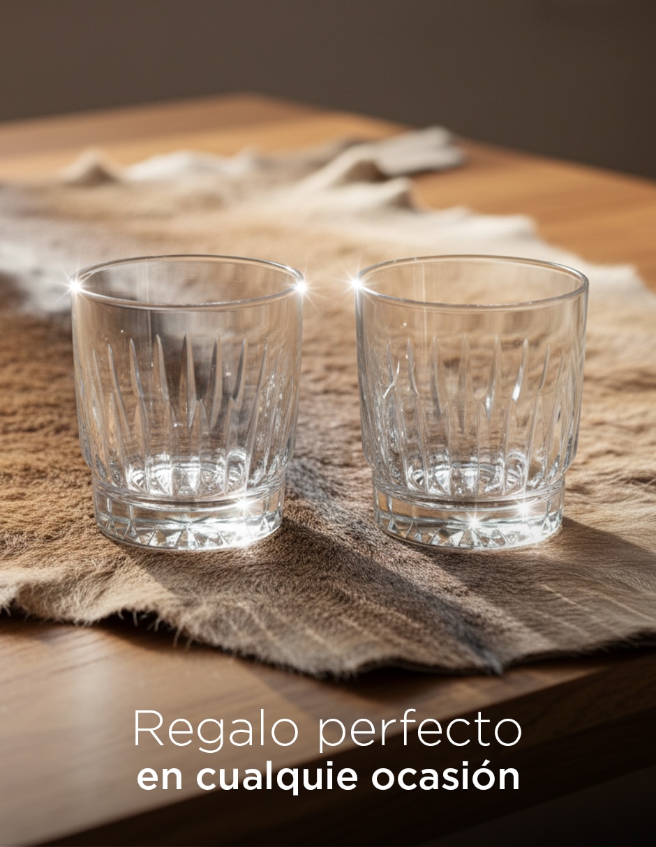 Set de vasos para whisky de vidrio con 2 piezas 4
