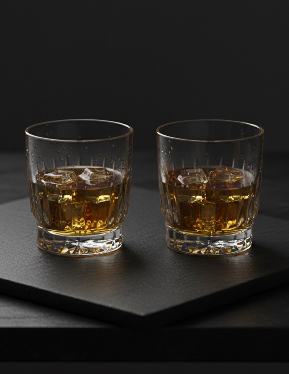 Set de vasos para whisky de vidrio con 2 piezas 5
