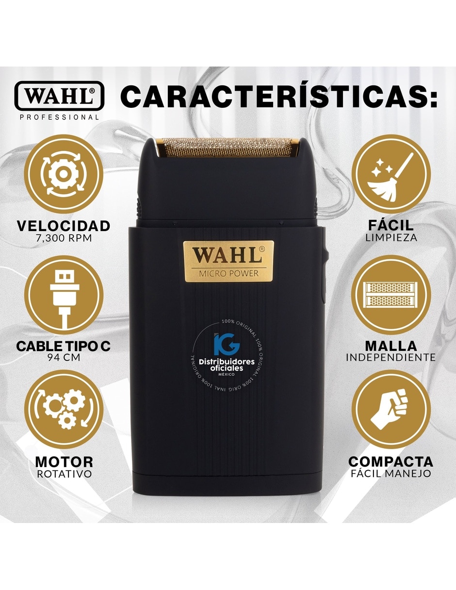 Recortadora de barba y bigote wahl micro power shaver 3617 6