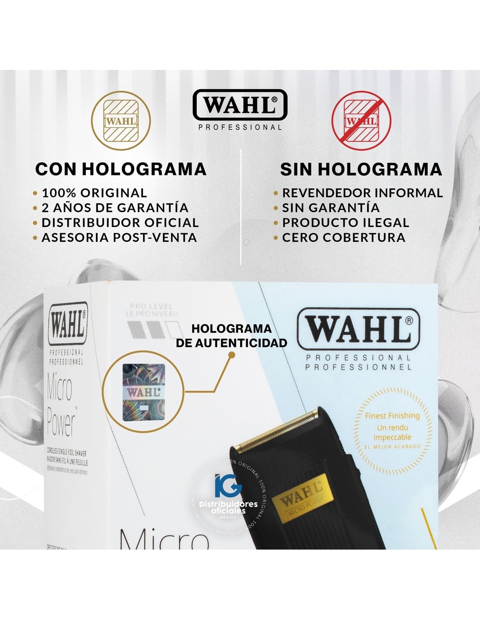 Recortadora de barba y bigote wahl micro power shaver 3617 4