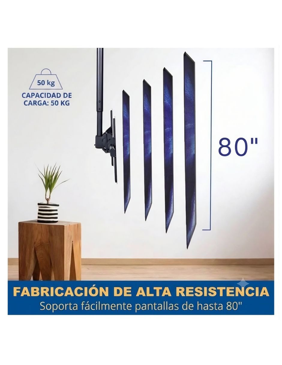 Soporte de techo north bayou para pantalla inclinable 32 - 80 pulgadas 3