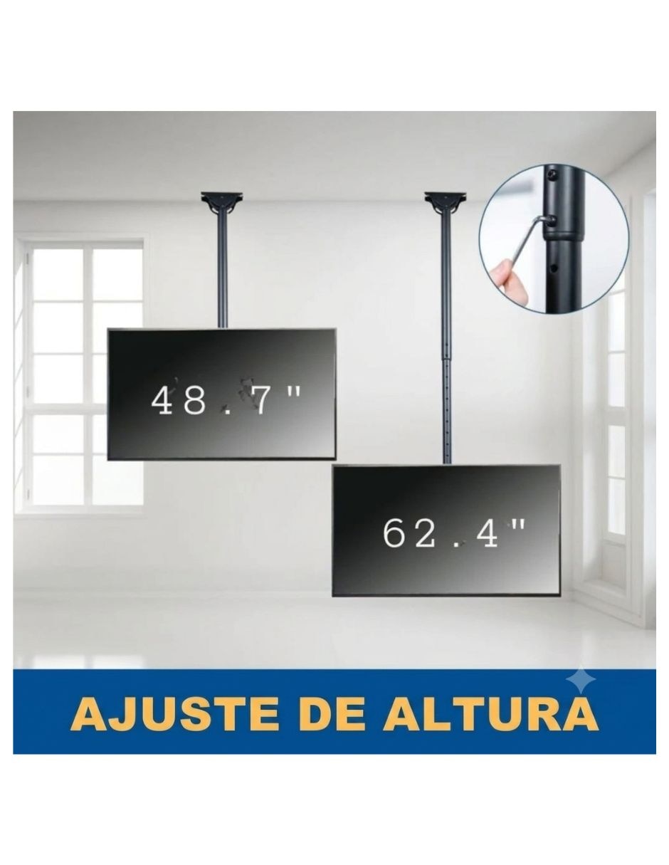 Soporte de techo north bayou para pantalla inclinable 32 - 80 pulgadas 5