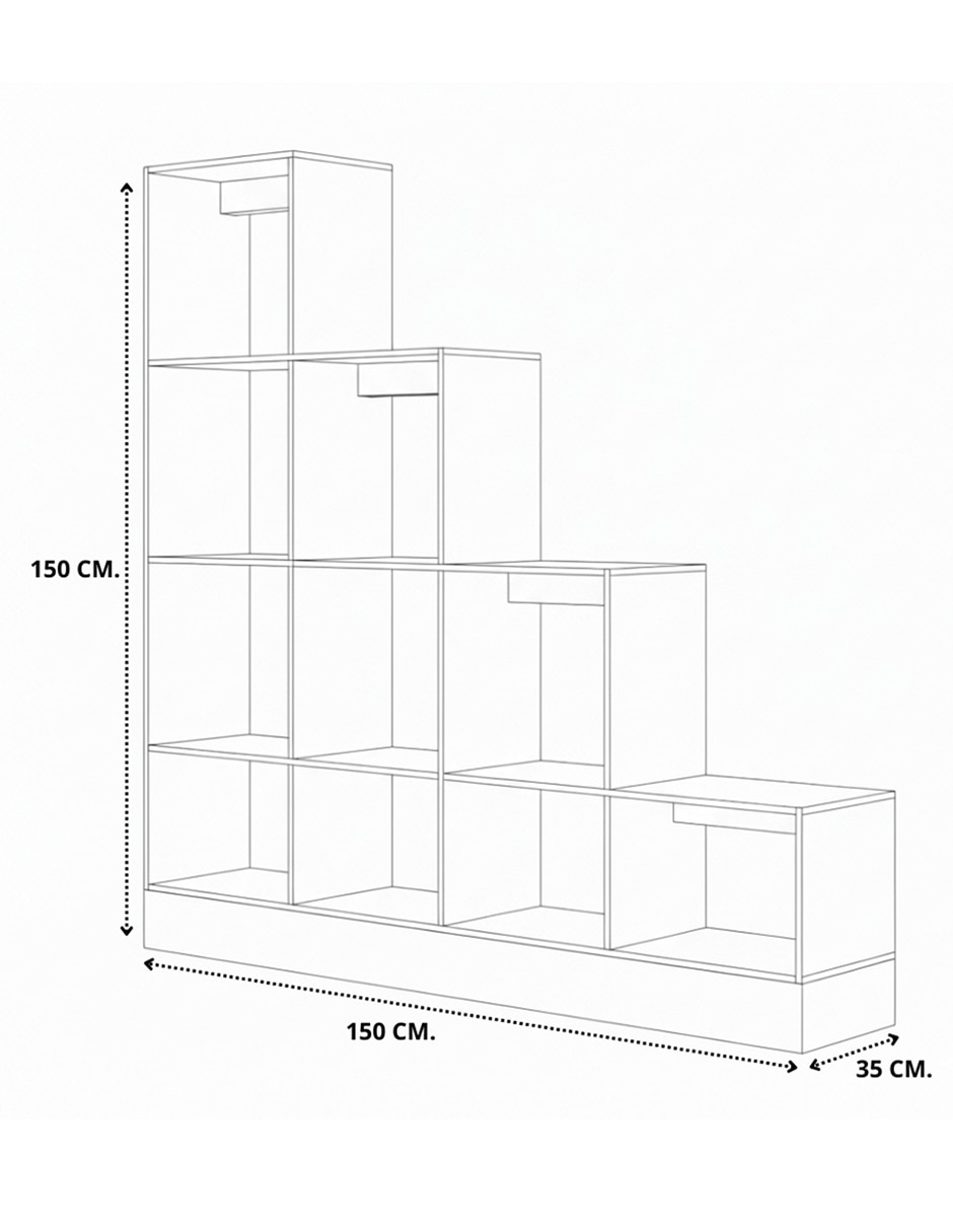 Librero muebles hogare de melamina 6