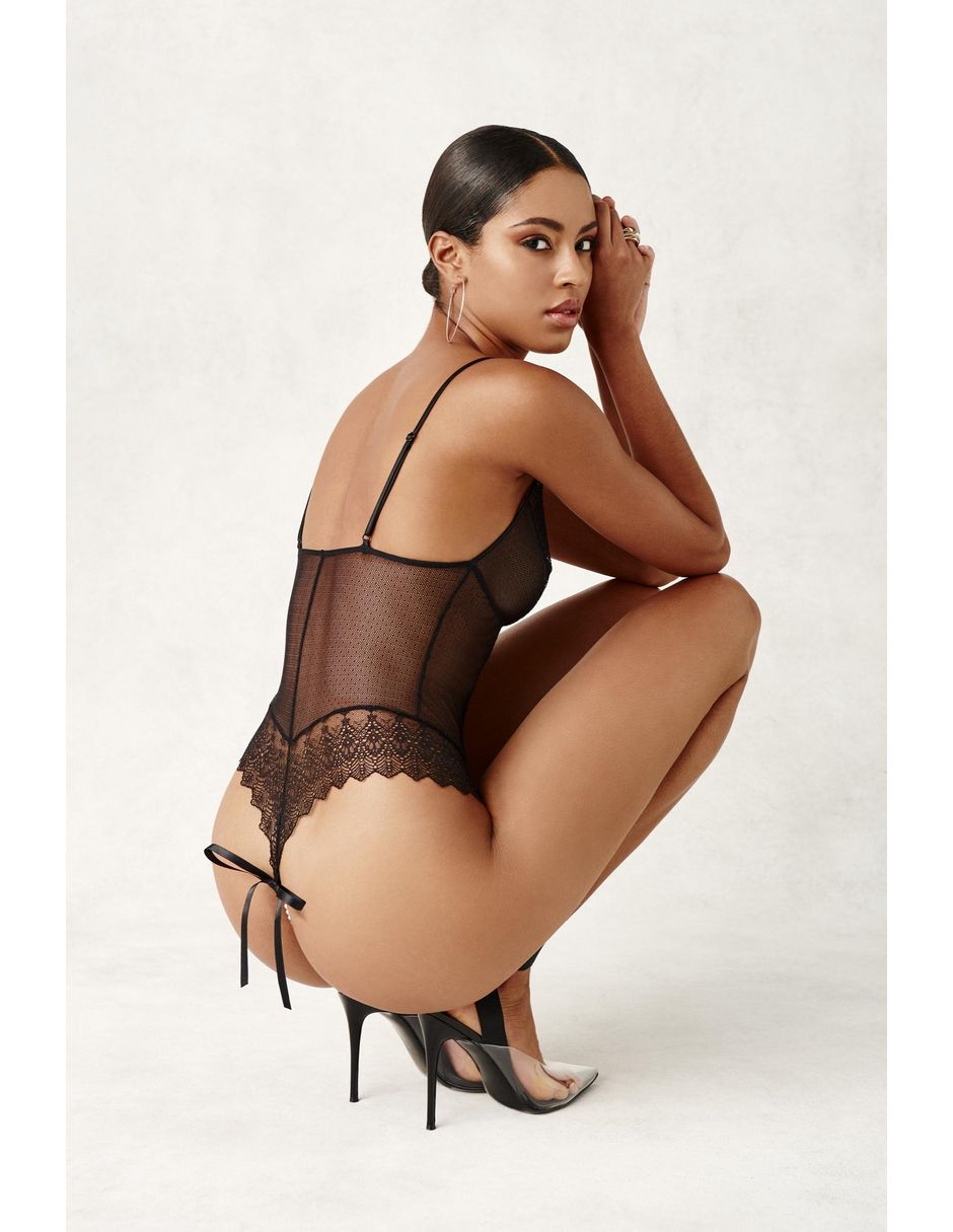 Body cuello con escote escote v para mujer 10