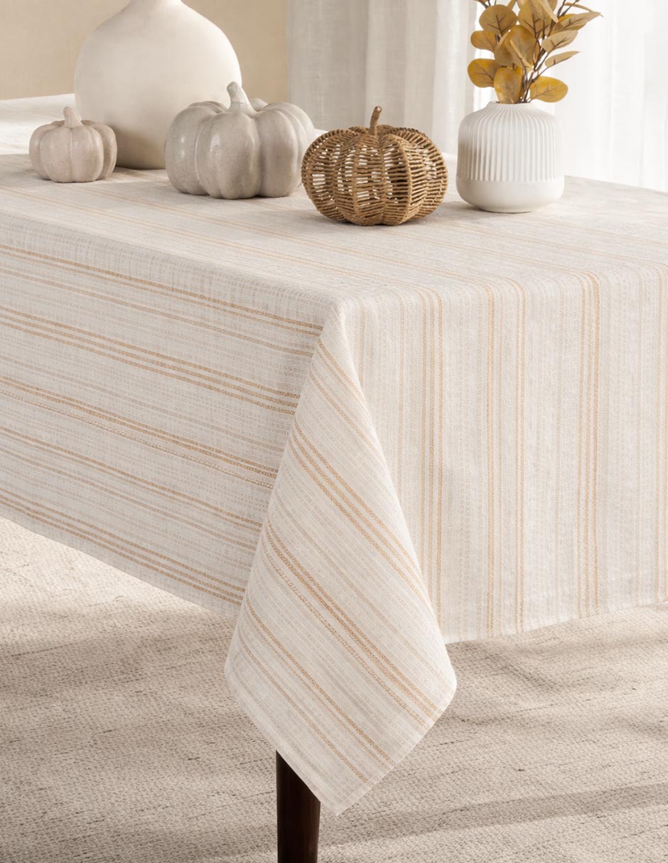Mantel rectangular de algodón Cantia