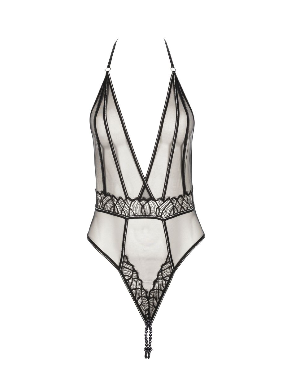 Body cuello halter escote v para mujer