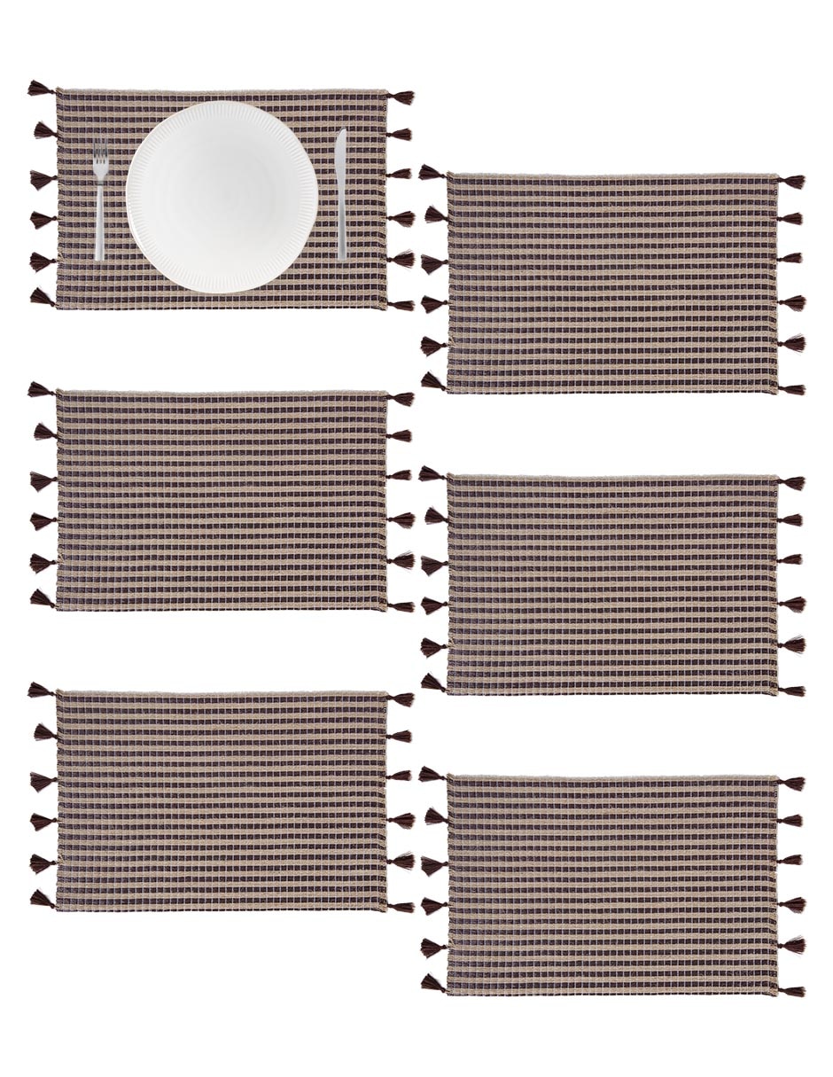 Set mantel individual rectangular de yute Cantia
