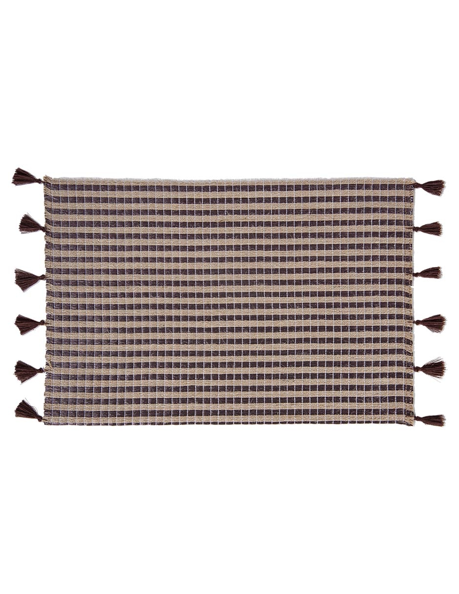 Set mantel individual rectangular de yute Cantia