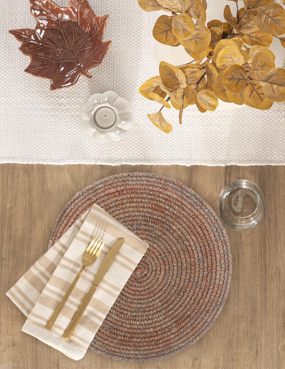 Set mantel individual redondo Cantia