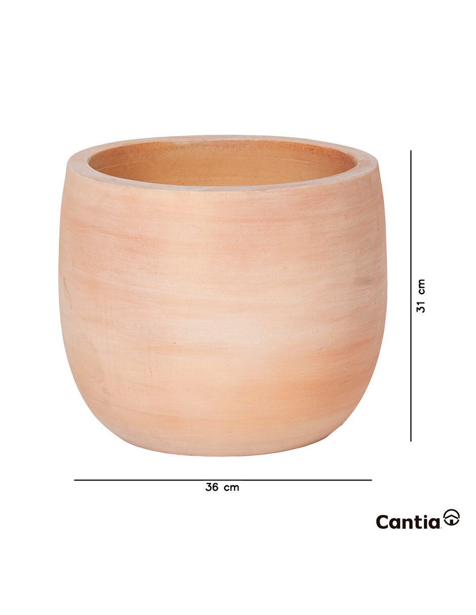 Maceta cantia blun de barro 4