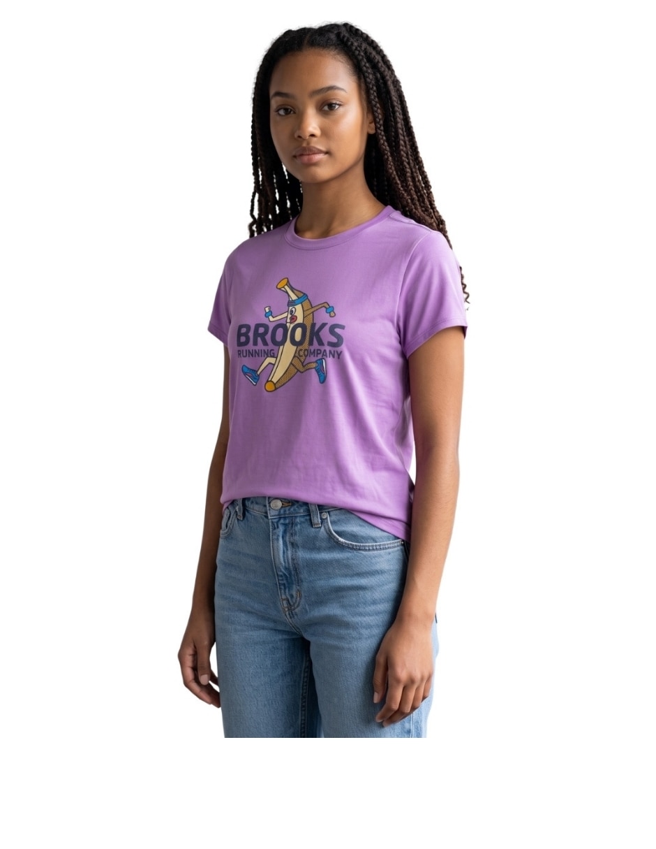 Playera deportiva para entrenamiento brooks de mujer 3