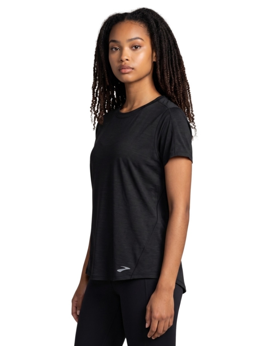 Playera deportiva para entrenamiento brooks de mujer 3