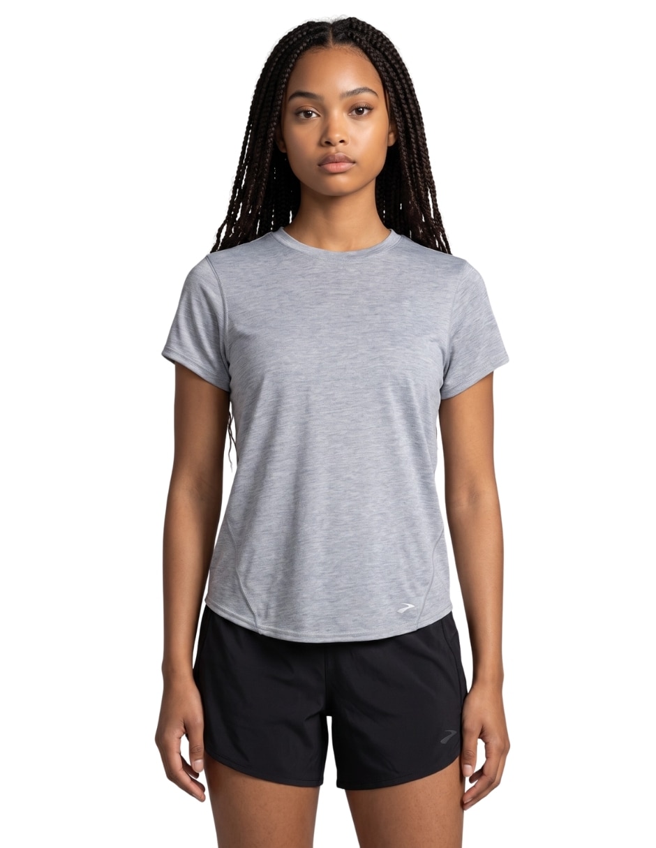 Playera deportiva para entrenamiento brooks de mujer 1