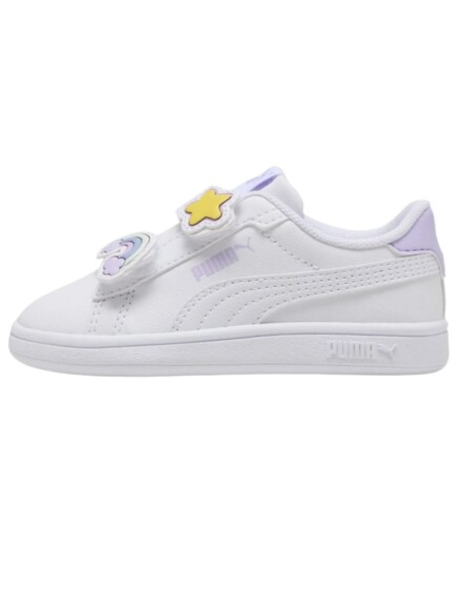 Tenis puma para bebé niña smash 3.0 badges