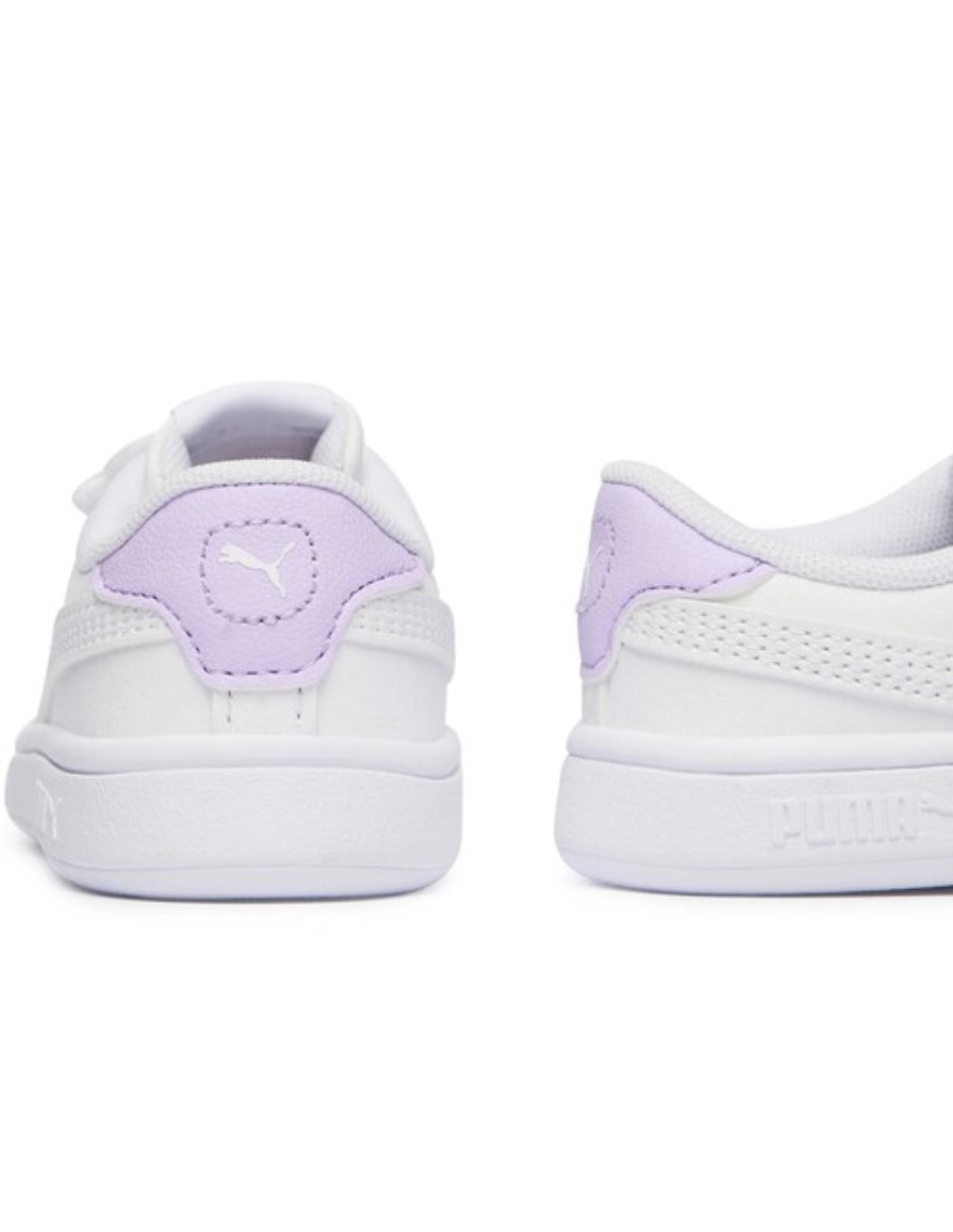 Tenis puma para bebé niña smash 3.0 badges
