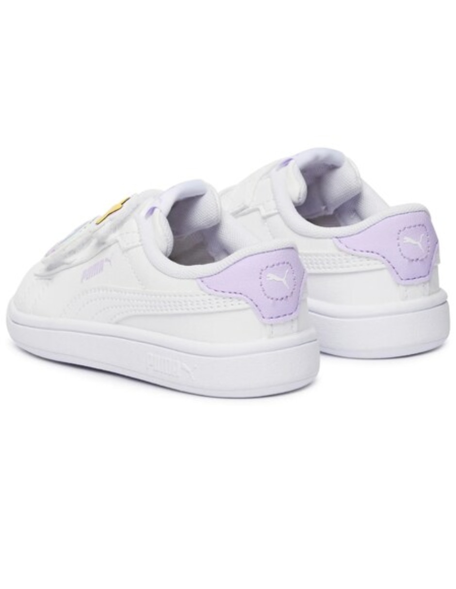 Tenis puma para bebé niña smash 3.0 badges
