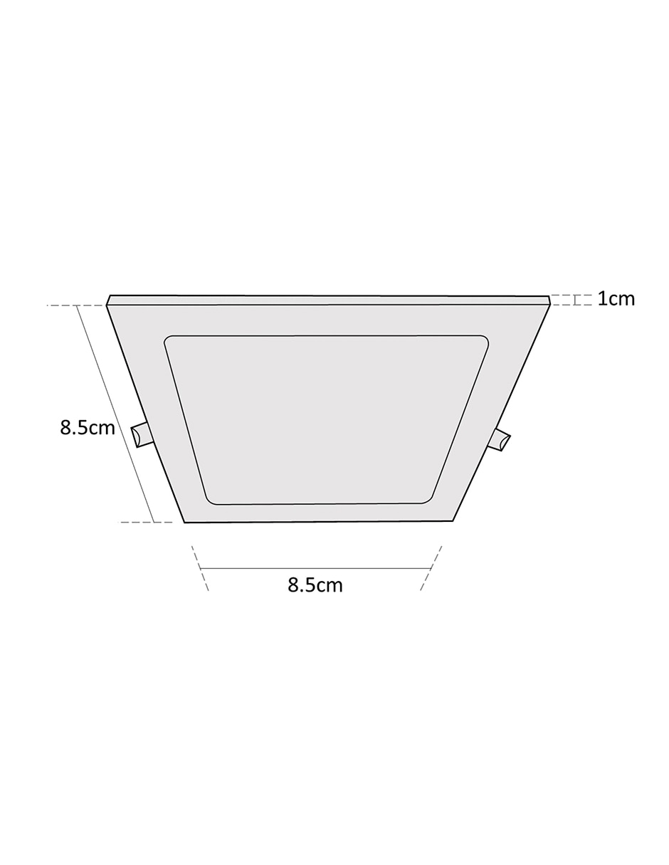Lámpara estevez blanca flat square lum 7