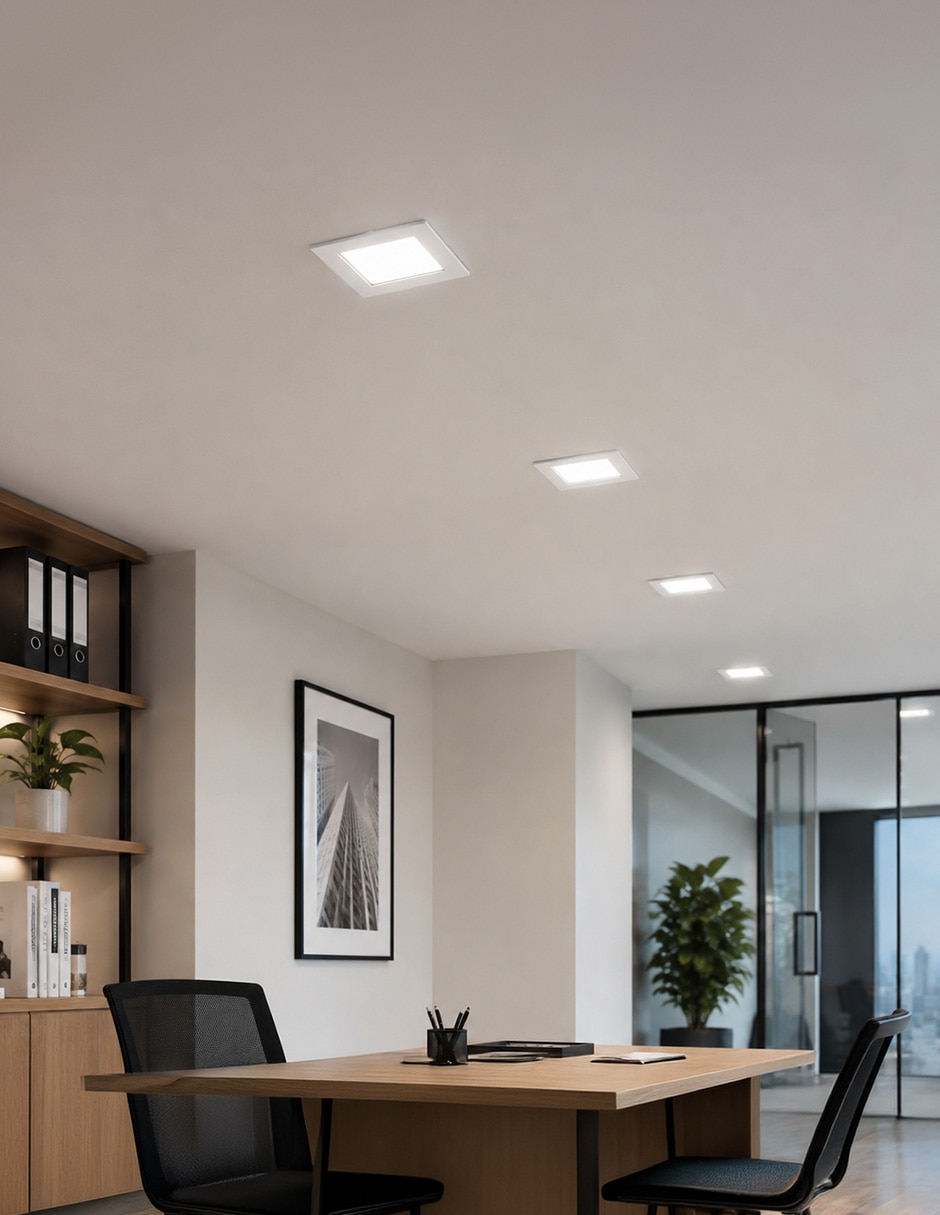 Lámpara estevez blanca flat square lum 7