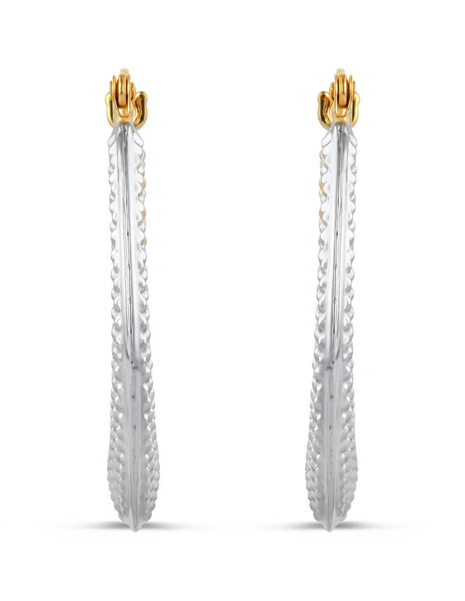 Arracadas de oro amarillo 14 k con acabado brillante