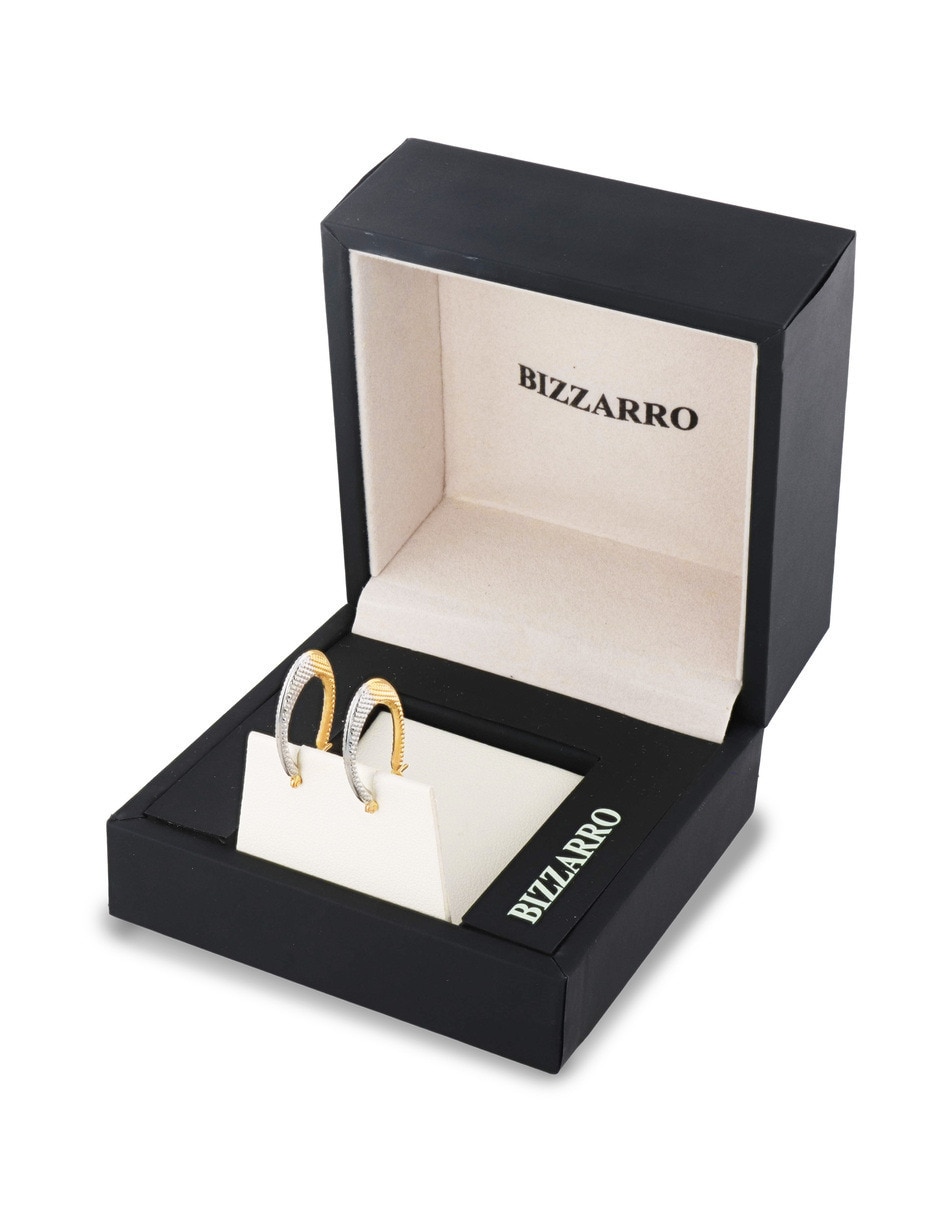 Arracadas de oro amarillo 14 k con acabado brillante 3