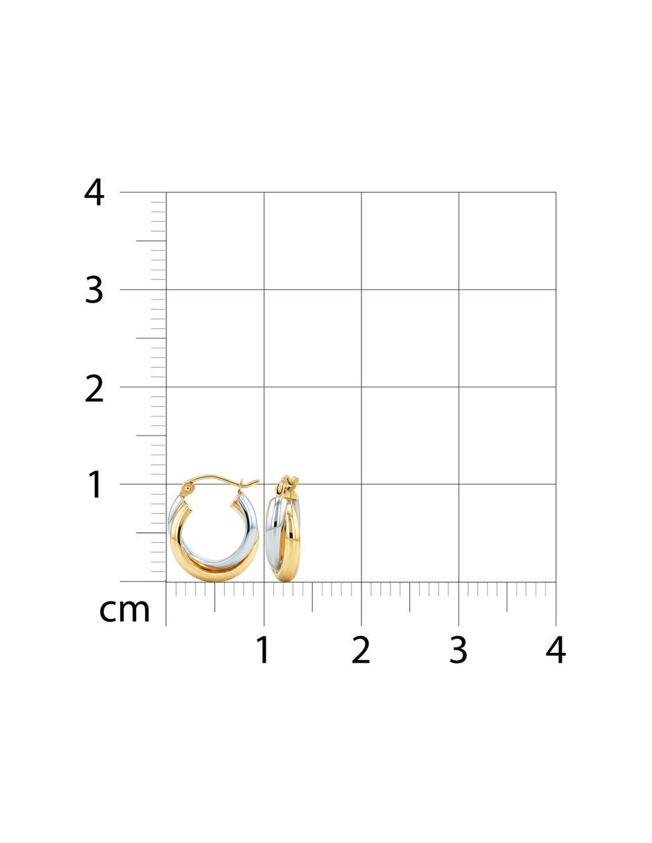 Arracadas de oro amarillo 14 k con acabado brillante 5
