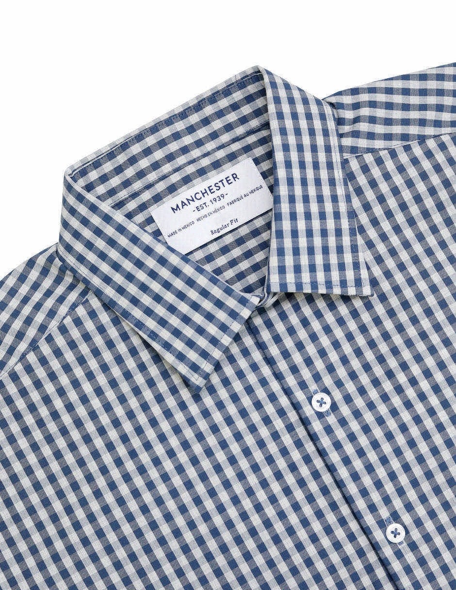 Camisa casual manchester de algodón manga larga para hombre