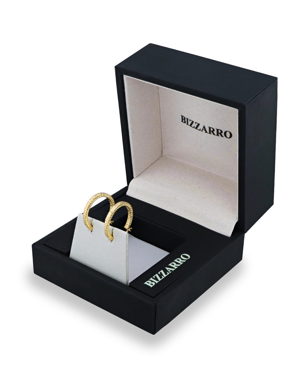 Arracadas de oro amarillo 14 k con acabado brillante 3