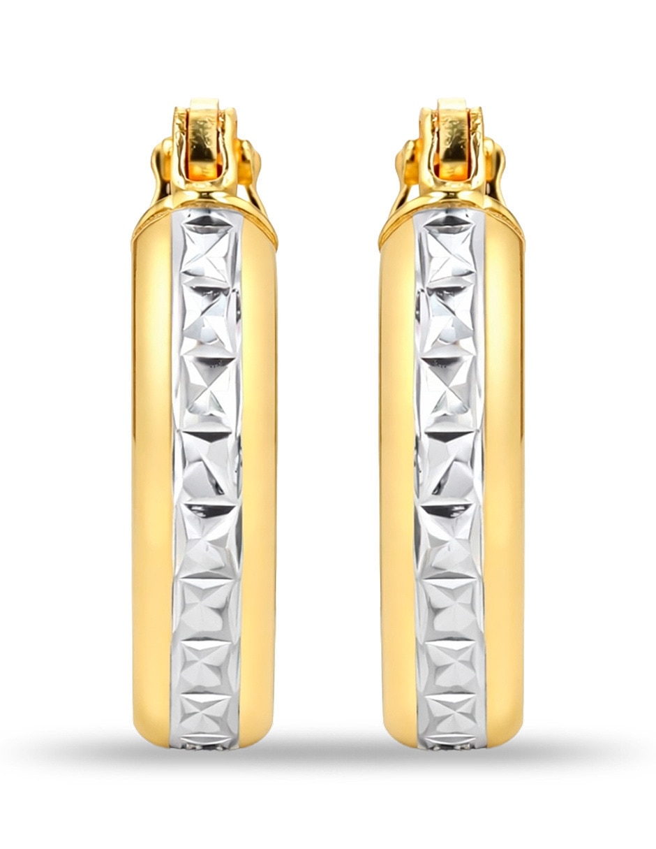 Arracadas joyerias bizzarro de oro amarillo 10 k con acabado brillante