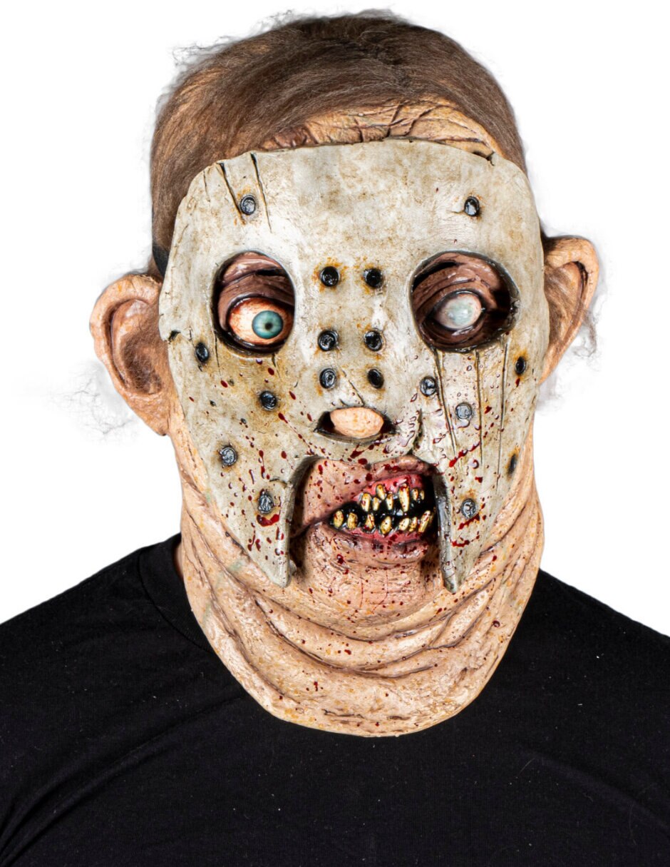 Máscara para disfraz de zombie asesino 6