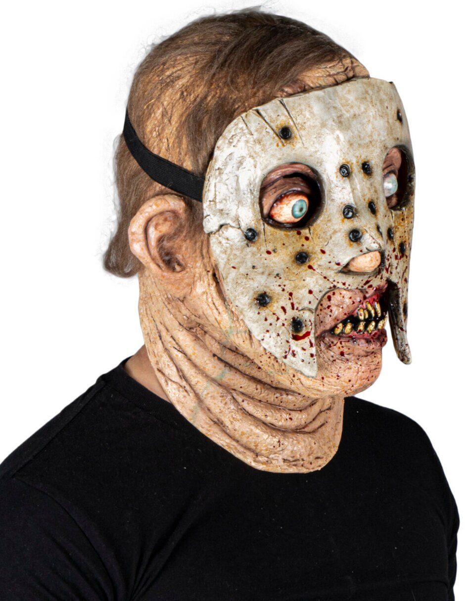 Máscara para disfraz de zombie asesino 8