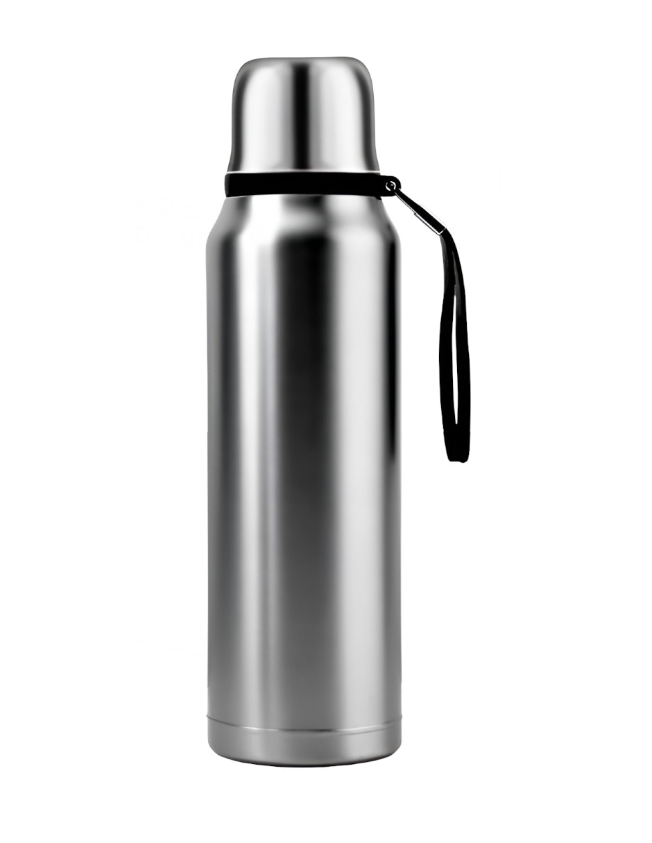 Termo de acero inoxidable con tapa rosca 1L