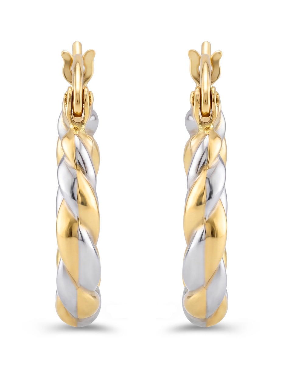 Arracadas de oro amarillo 14 k con acabado brillante Arracadas de oro amarillo 14 k con acabado brillante