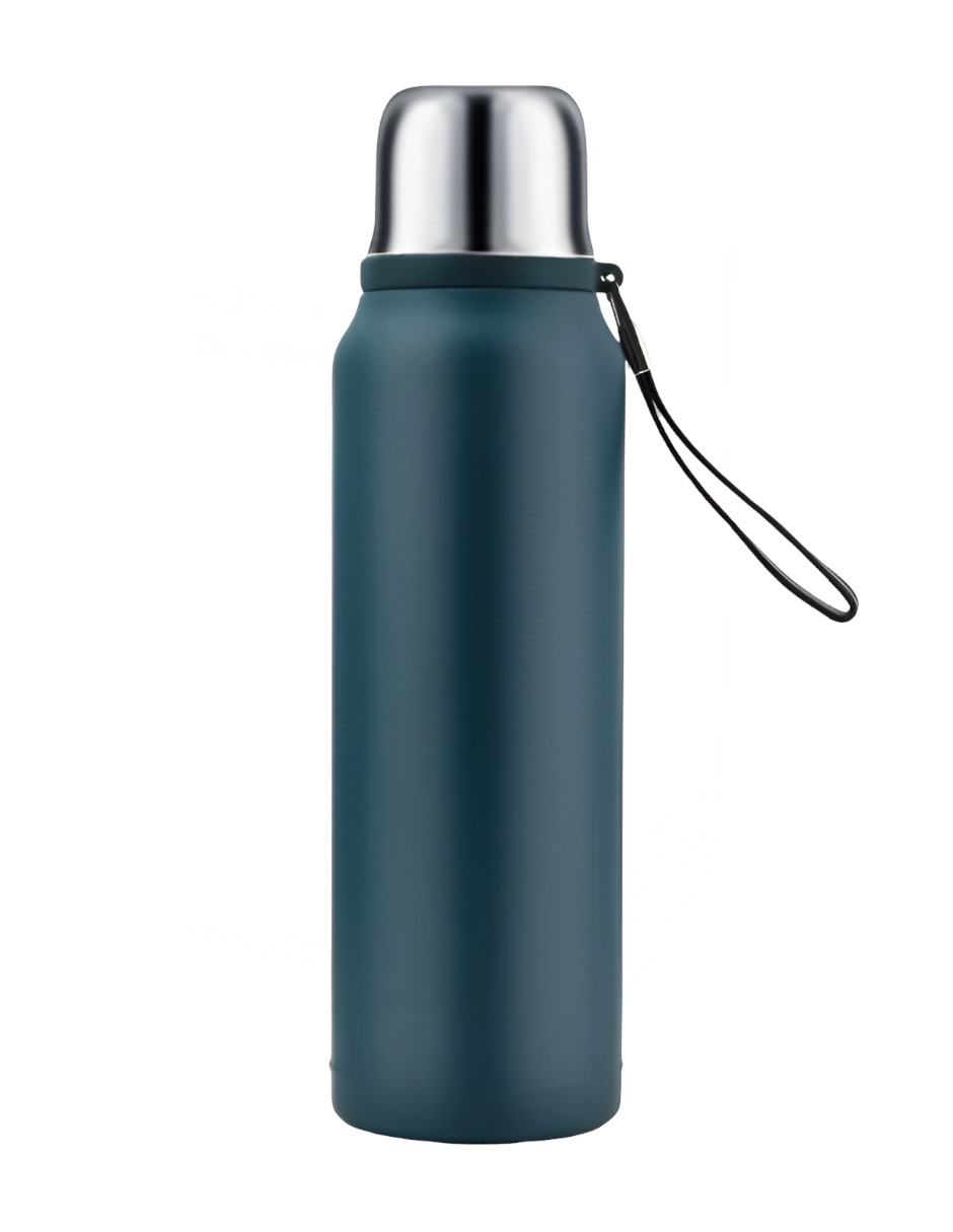 Termo de acero inoxidable con tapa rosca 1 L